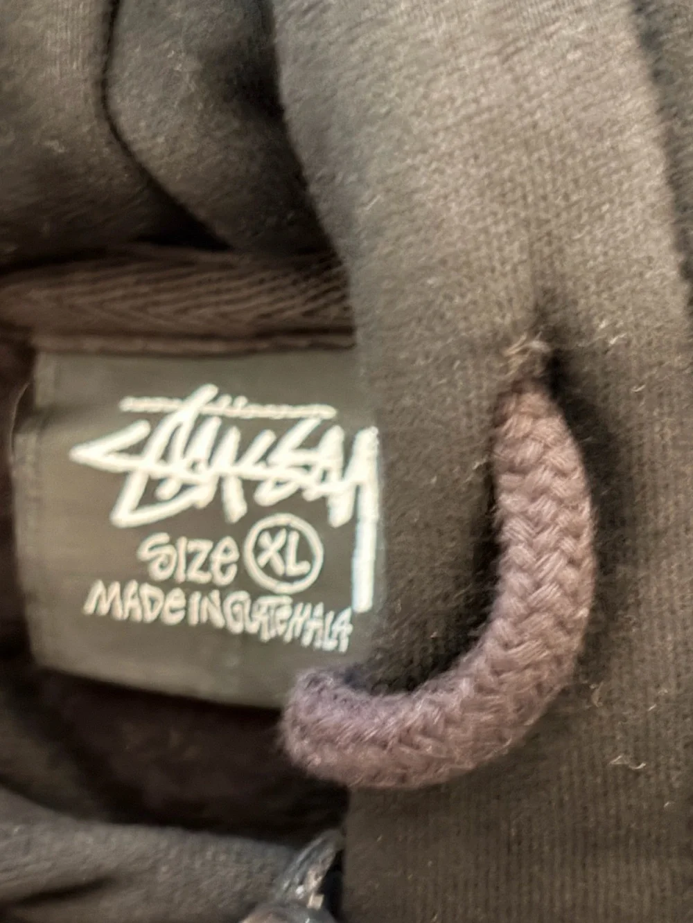 Stussy Black Hoodie with White Logo